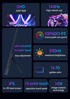 Tragbarer 16 Zoll OLED UHD 4K Touchscreen-Monitor mit Type-C-Schnittstelle für Gaming und Laptop-Nutzung