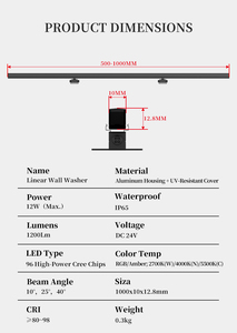 High Brightness Linear Wall Washer 12W Max IP65 Waterproof Building Facade <b>Lighting</b> Landscape <b>Lighting</b> Small Order Customized - Product Image 2