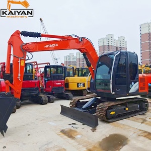 Mini-excavatrice sur chenilles Hitachi ZX70 d'occasion de 7 tonnes avec godet standard de 0,3 m pour la construction de jardins et de routes urbaines - Product Image 1