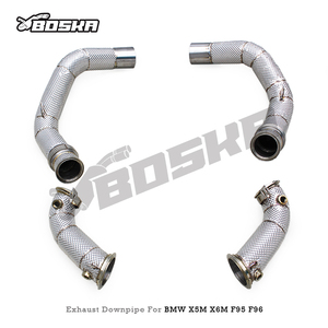 ท่อไอเสียตรงแบบ Bolt-on สำหรับ BMW X5M/X6M F95/F96/LCI 4.4TT ปี 2020-2024 พร้อมแผ่นกันความร้อน ท่อลงเทอร์โบ สแตนเลสสตีล สปอร์ตเฮดเดอร์ - Product Image 4