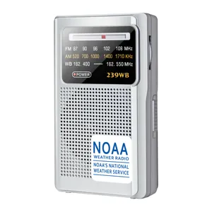 NOAA3.55mmイヤホンジャックポート付きポータブルポケットミニFM AMWBラジオを工場直販