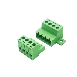 Welding free 2edgrkc-5.08mm pluggable terminal block with locking plate fixed butt joint complete set 2-16