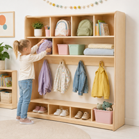 Meuble de rangement en bois pour sacs à dos, casier de rangement pour enfants, unité de rangement pour la maternelle, la garderie, l'école, mobilier pour sacs d'école