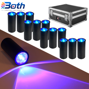 12pcs with case 15W RGBWA UV LED Effect <b>Light</b> Mini Chroma Cannon Battery Powered <b>Wireless</b> Stage <b>Light</b> for Wedding Party - Product Image 1