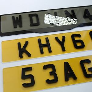 Placa tintada en blanco de acrílico al por mayor Placa de tamaño personalizado Europea placa reflectante de acrílico número de matrícula placa en blanco - Product Image 4