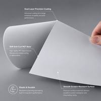 Film rétroéclairé éco-solvant premium anti-ondulation en PET pour graphiques d'impression frontale HD, film à diffusion de lumière uniforme pour métro