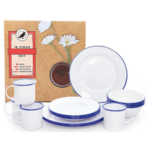 Ustensiles de cuisine certifiés CHL émail métal acier fonte vaisselle ustensiles de cuisine camping casserole ensemble de casser - Product Image 4