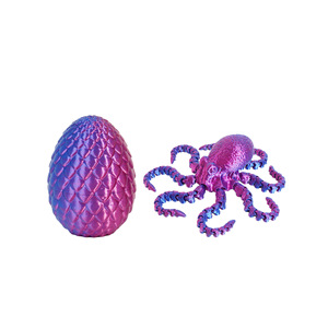 Figurine de pieuvre imprimée en 3D 2026 avec articulations flexibles pour la décoration de bureau à domicile, ornement de table animal marin, cadeau idéal, jouet - Product Image 3