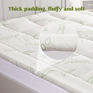 Polyester Luxury 40 Count Folding <b>Bed</b> Mat Mattress Protector Fitted Sheet Quilted Thick <b>Pad</b> Cover Hospital All-Season Machine - Product Image 4
