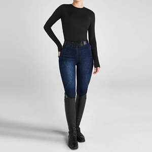 Ropa Ecuestre de Lujo para Niñas, Directo de Fábrica, Personalizada, de Alta Calidad, Pantalones de Montar con Transferencia de Calor, Chaps Occidentales - Product Image 3