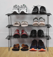 Étagère pliable empilable multifonctionnelle étagère à chaussures rangement évier espace cuisine bureau salle de bain