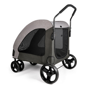 Poussette pliable <span class=keywords><strong>pour</strong></span> animaux de compagnie, <span class=keywords><strong>chariot</strong></span> de transport <span class=keywords><strong>pour</strong></span> chiens, chats et chiots, avec 6 roulettes - Product Image 4