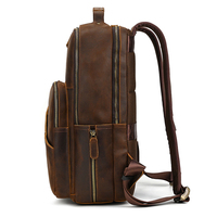 Mode élégante et populaire sacoche pour ordinateur portable Sacs d'école pour hommes en cuir véritable Sacs à dos pour ordinateur portable