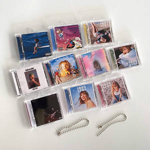 卸売アクリルCDキーホルダーkpopDIYタグカスタムキーリング音楽キーホルダーケースカスタムパーソナライズCDミニNFCアルバムキーホルダー - Product Image 4