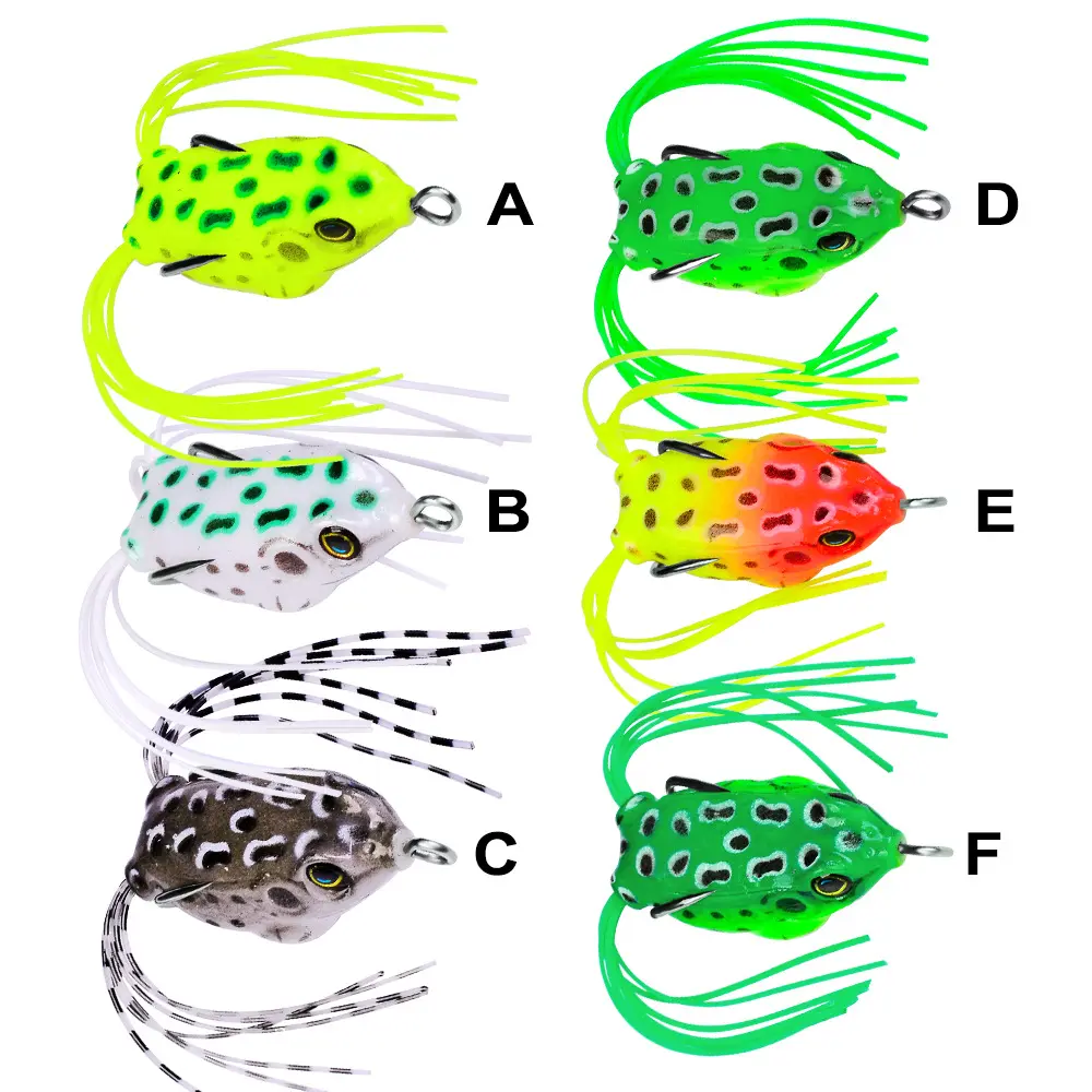 WEIHE 4.45cm 5g China top quality new design artificial soft fishing frog lure bait FR022