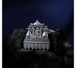 Elegante anillo ajustable con acabado plateado, diseño antiguo Doli para novias y ropa de fiesta, joyería llamativa elegante para mujer - Product Image 5