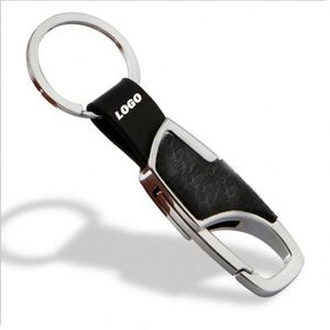 Logo Metal Chains Waist Hanging Keychains <b>Key</b> <b>Holder</b> Men Best Gift Keyring Real Pebbled Leather Keychain - Product Image 1