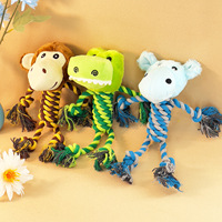 Jouet à mâcher personnalisé pour chien en peluche et corde de coton, résistant aux morsures, pour molaires, couineur, pour chiot et animal de compagnie, vente en gros