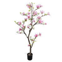 JINCHEN ARTS Hochwertiger Umweltfreundlicher Künstlicher Magnolienbaum mit Jade-Stamm, Handgefertigt, 180cm, aus Kunststoff und Eisendraht, für Zuhause