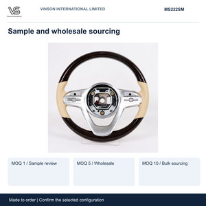 Volant à revêtement lisse pour Mercedes-Benz Classe S, configuration sélectionnée avec centre ouvert MS222SM - Product Image 5