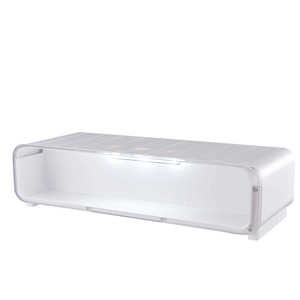 Monitor Stand Desk Organizer With Led Light Display <b>Shelf</b> For Figurines Office Desktop Storage <b>Box</b> Riser Rectangle Shape - Product Image 3