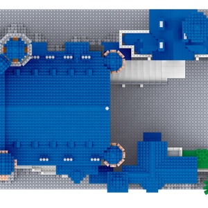Bộ đồ chơi lắp ráp mô hình lâu đài thiên nga đá 3D bằng gạch kim cương Zhe Gao Lezi dành cho trẻ em, quà tặng, kiến trúc, mới - Product Image 4