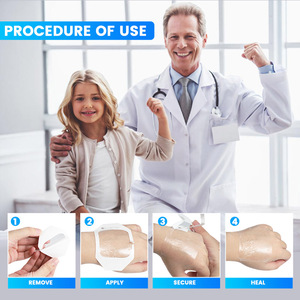 แผ่นปิดแผลแบบยืดหยุ่นใสสำหรับสายสวนฉีดยาเข้าเส้นเลือดดำแบบใช้แล้วทิ้ง - Product Image 4