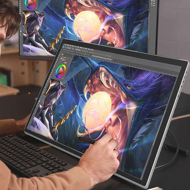 Professional Drawing Graphic Tablet with IPS Screen 21.5 Inch 1080p True Color USB-C for Drawing Design