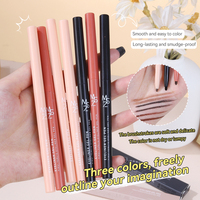 Crayon eyeliner minceur naturel, extrêmement fin et lisse, résistant à l'eau et à la transpiration, avec logo personnalisé ODM MINSHZEE