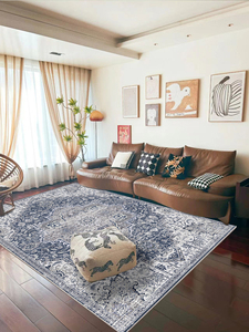 एंटी-स्लिप कुशन, मशीन धोने योग्य, लिविंग रूम बाथरूम किचन बेडरूम प्रवेश द्वार चटाई, क्रिस्टल मखमल सजावटी कालीन - Product Image 4