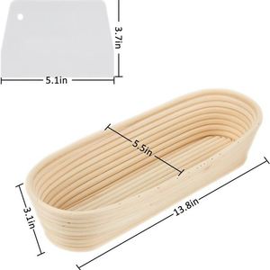 Cesta para Molde con Forro de Tela de 12 Pulgadas con Tapa y Piedra Calentadora, Cuchilla, Batidor de Pan y Set Danes - Product Image 3