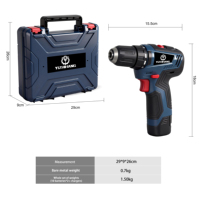 Perceuse radio sans fil YIZHIHANG 12V, outil électrique compact adapté au bois, au métal et aux réparations domestiques