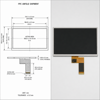 Modul LCD TFT IPS 9 inci 1024x600 Layar Lanskap Antarmuka LVDS Kecerahan Tinggi 1000 Nits 16,7 Juta Warna untuk Sistem Pemantauan CCTV