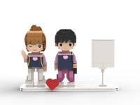 Figura de Ladrillo Personalizada de Pareja a Partir de Foto, Regalo Personalizado para Aniversario de Bodas, Bloques de Construcción Personalizados OEM ODM