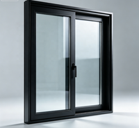 Fenêtre à battant en aluminium à rupture de pont thermique, double vitrage Low-E, cadre noir, isolation phonique, pour maison passive