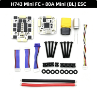 Contrôleur de vol ZEX ATHENA H743 Mini + Stack ESC Mini 4-en-1 80A 20*20mm STM32H743 Double Gyroscope pour Drone FPV de Course (Tour FC ESC)