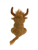 Nouveau design écologique, adorable et classique, jouet en peluche vache des Highlands en position assise
