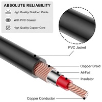 Câble d'extension 3 RCA plaqué or de haute qualité, mâle-femelle, synchronisation audio-vidéo stable, lecteur DVD, microphone, téléviseur domestique, haut-parleur