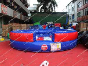 Toro Mecánico Inflable con Forma de Bandera Estadounidense para Juegos Comerciales, Castillo Inflable, Tapete Inflable para Toro Mecánico - Product Image 3