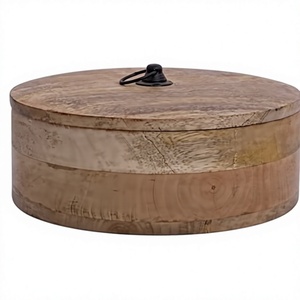 Solid Wood <b>Stackable</b> Flip Top Customized Chapati & Roti <b>Storage</b> <b>Box</b> Indian Bread Keeper Eco-Friendly Wedding Kitchenware - Product Image 6