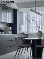 Lustre rectangulaire moderne de luxe en verre et soie glacée, à hauteur réglable, avec LED blanc chaud 3000K pour comptoir de bar et salle