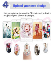 Portable automatique 3D imprimante à ongles lampe UV bricolage modèles photo Mobile ongles Art énergie électrique pour l'impression d'autocollants polonais