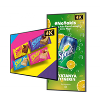 Papan iklan Tv baru 43 inci 500, layar dinding langit-langit tipis 2 + 32G 4K Android papan iklan Digital