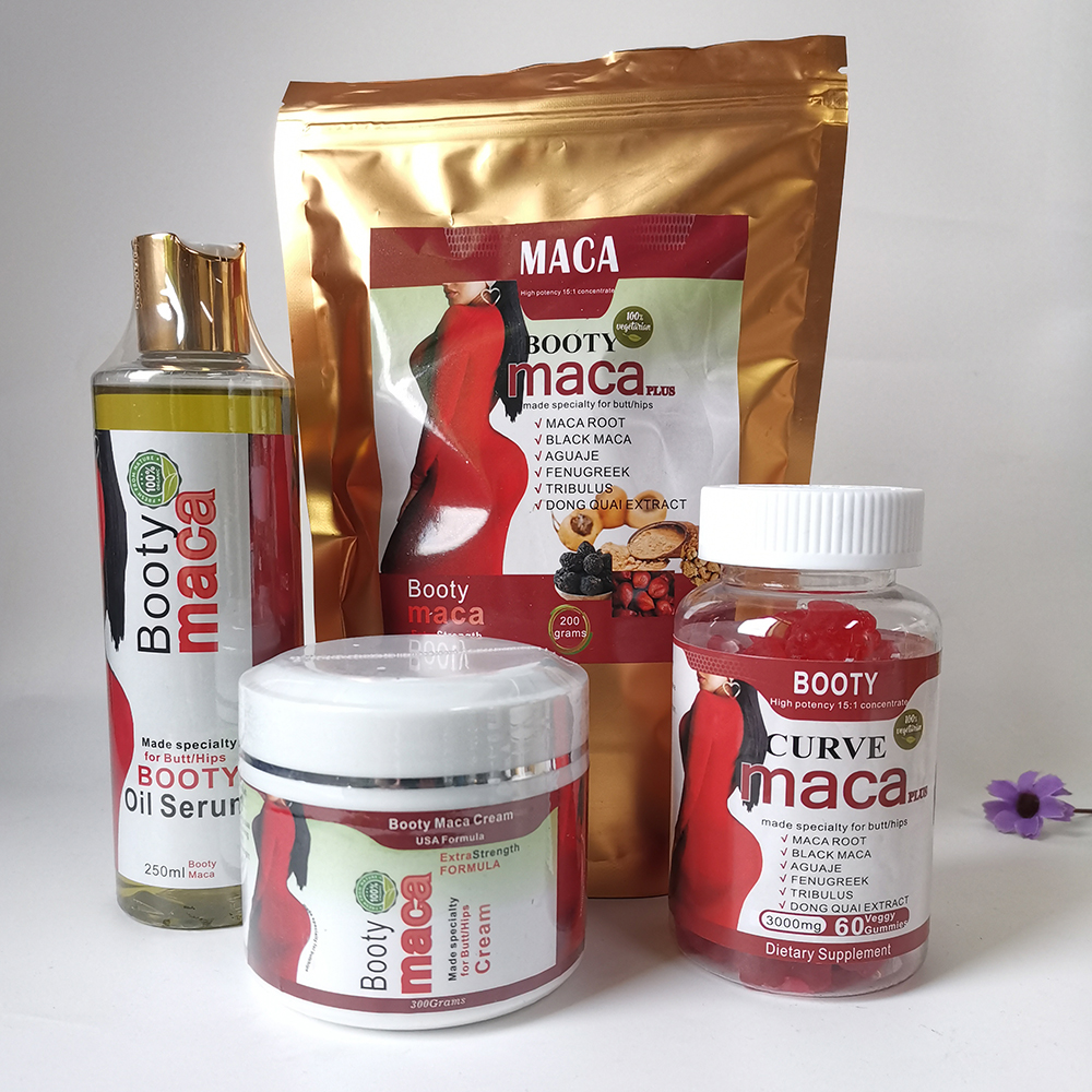 Booty Maca Set Krim Pembesar Pantat, Set Pembesar Pantat, Label Pribadi Terbaik Kualitas Tinggi