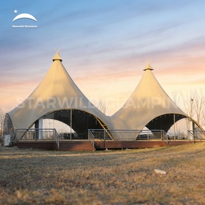 Tente de glamping en acier galvanisé, type <span class=keywords><strong>tipi</strong></span> indien, yurt, pour la restauration et le camping - Product Image 3