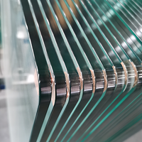 Vidrio de Seguridad para Construcción, 5mm 6mm 8mm 10mm 12mm, Vidrio Templado Transparente, Tamaños Personalizables, Uso Industrial y Comercial