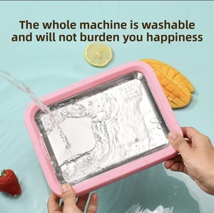 Hộ gia đình nhỏ Tự làm sữa chua & Kem Máy Plug-Free Smoothie & Frying Pan phong cách mới của trẻ em chiên Ice Pan công cụ làm bằng kim loại - Product Image 3