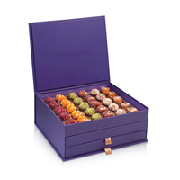 Boîtes de dattes magnétiques à deux étages de luxe Boîte d'emballage de dattes pour pâtisserie sucrée du Ramadan