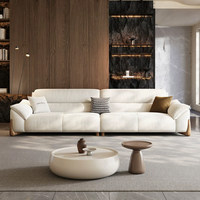 Canapé d'angle créatif moderne et simple pour salon, en tissu crème