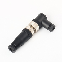Connecteur de prise d'aviation M12 capteur de pression à vis coudée étanche 4 cœurs 5 cœurs 12 cœurs mâle femelle amarrage pour cuivre FPC